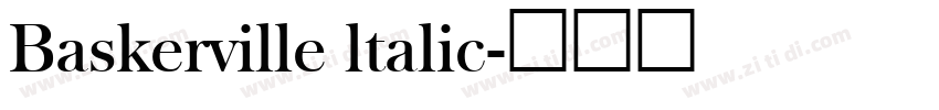 Baskerville ltalic字体转换